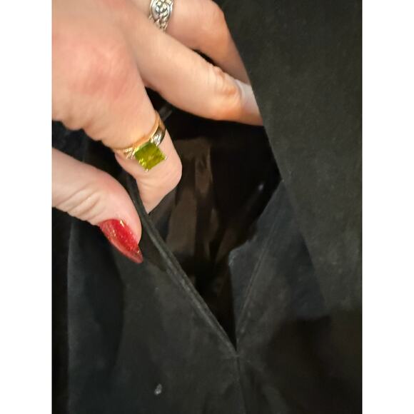 Y2K Leather & Fur Embroidered Penny Lane Coat size 30 - Picture 9 of 12